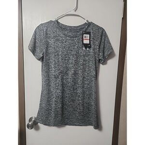 Under Armour Women's XS Twist Short Sleeve in Black/White HeatGear Loose